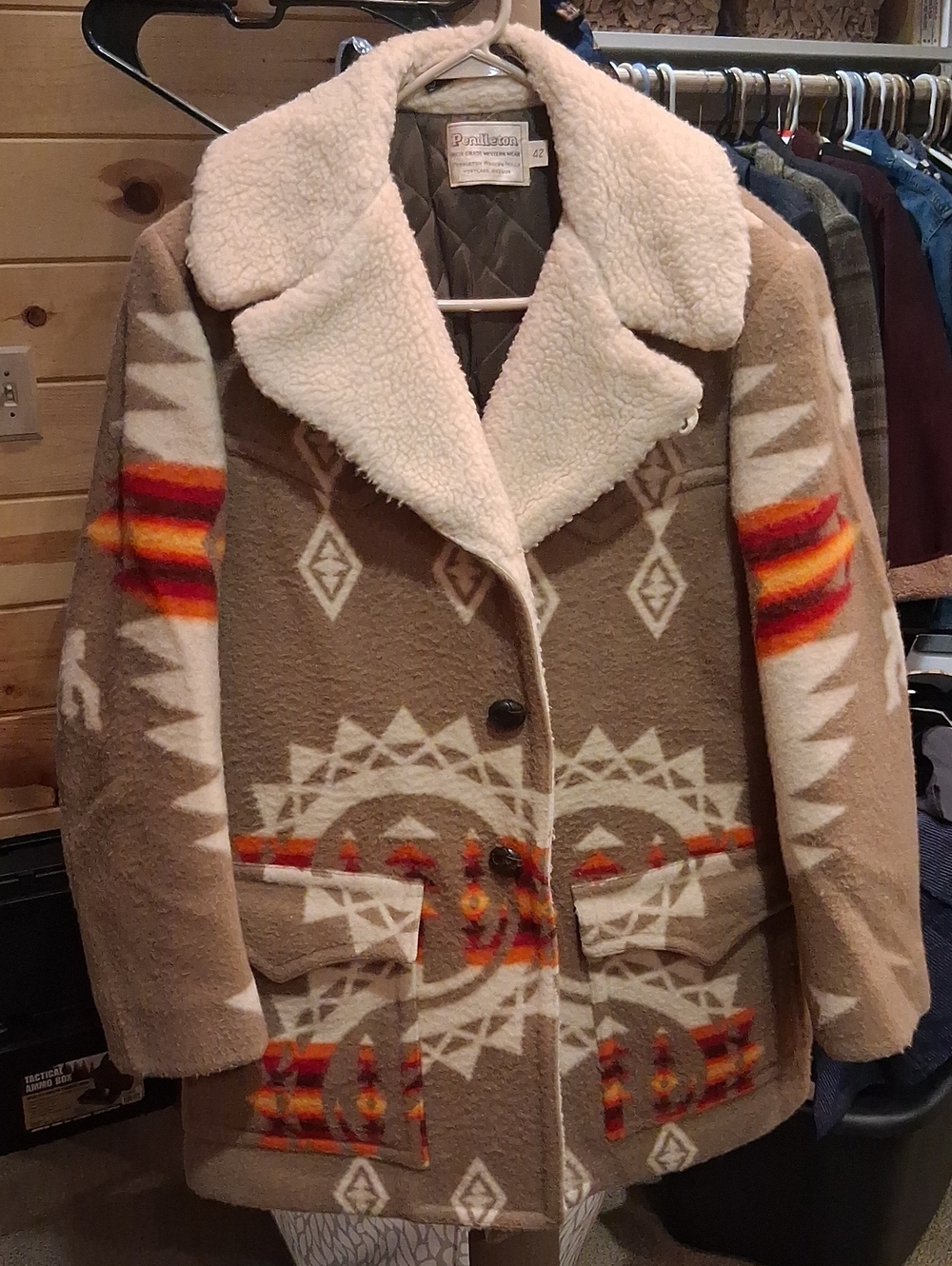Pendleton Vintage HIGH GRADE WEDTERN WEAR COAT Sherpa Collar Coat